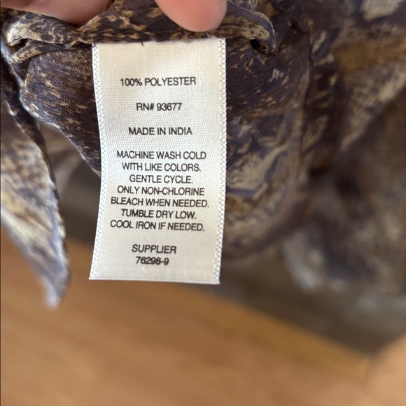 A.n.a Snake Print Ruffled Top - Picture 5 of 9